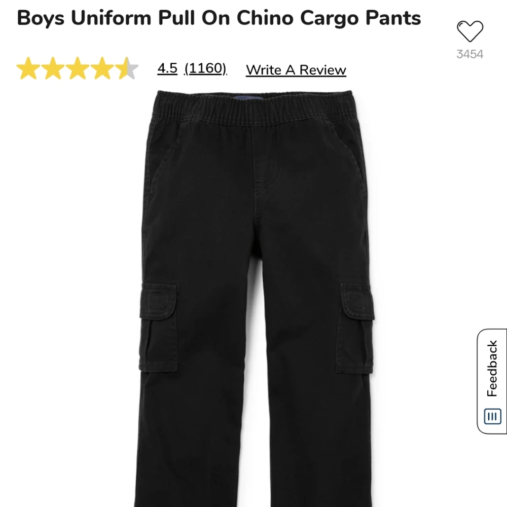 Boys' Navy blue cargo pants. Size 10/12